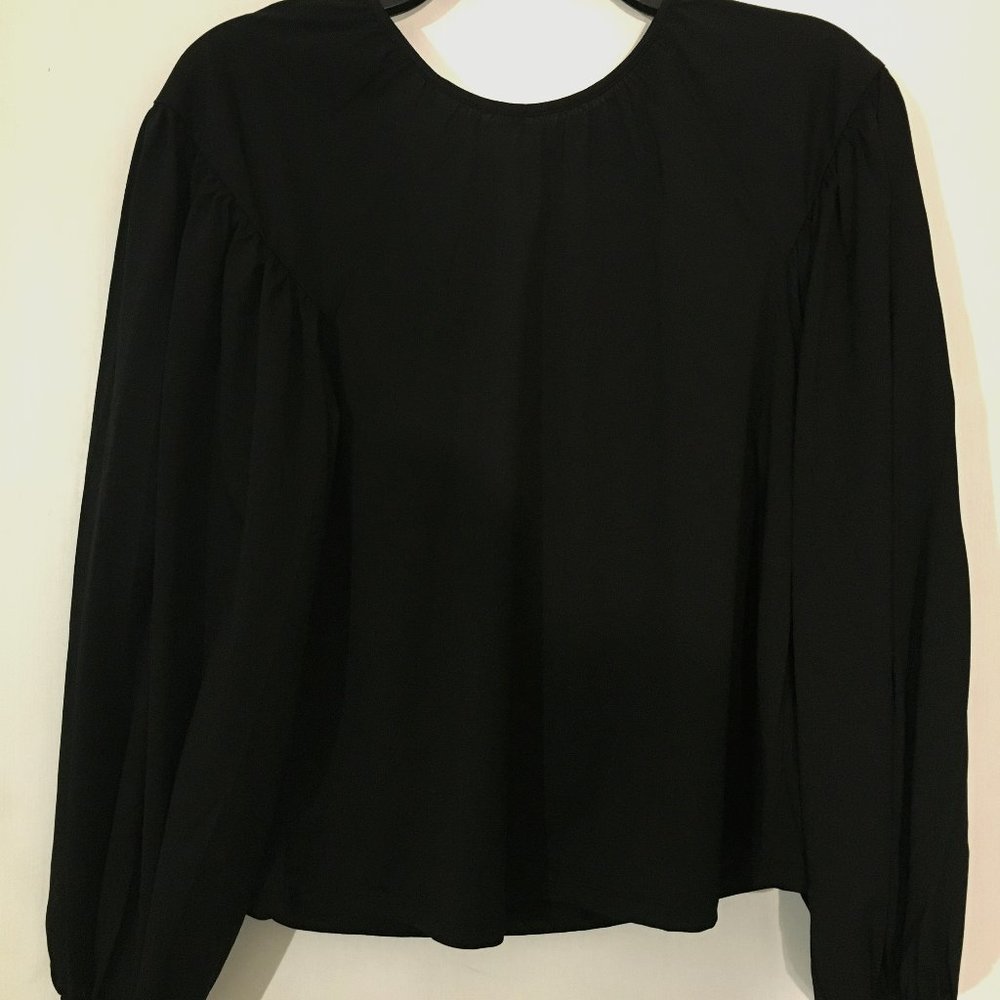BLACK CHIFFON BLOUSE